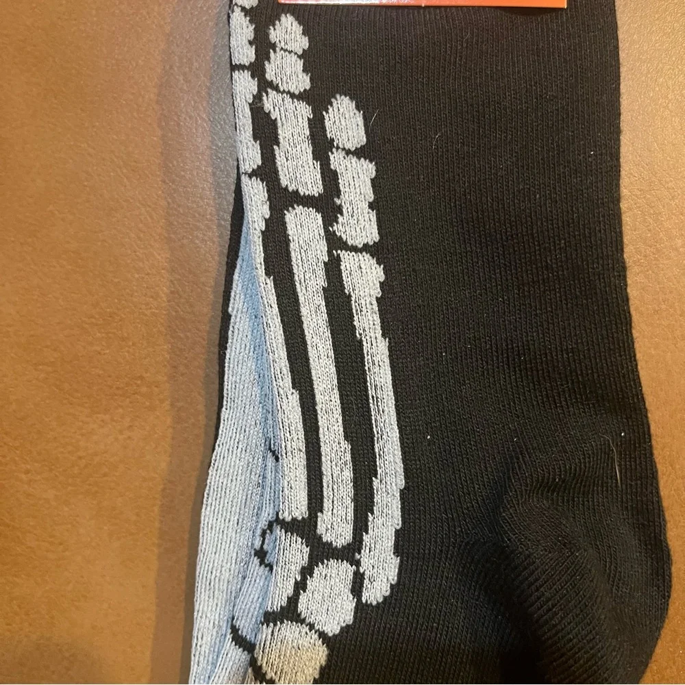 Halloween Socks Set‎ of 4 Skeleton Pumpkin Black Cat Spider Black Orange Purple